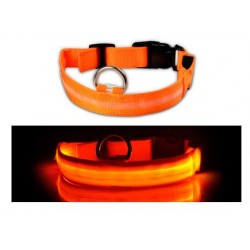 Светодиодный ошейник для собак Luminous Collar for Dogs, размер XL, оранжевый