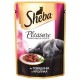 Sheba Pleasure, Шеба кусочки говядины и кролика, консервы для кошек, пауч 85гр.