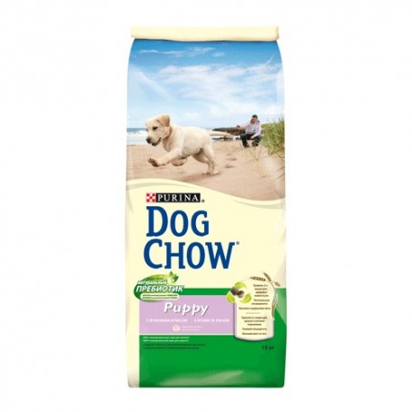 Dog Chow Дог Чау для щенков с ягненком, уп. 14кг